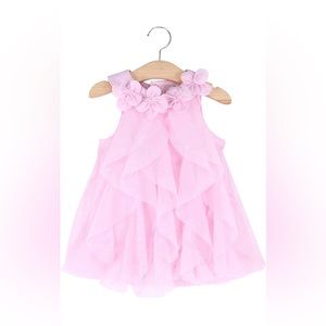 Chiffon Infant Girls Pink Romper Dress